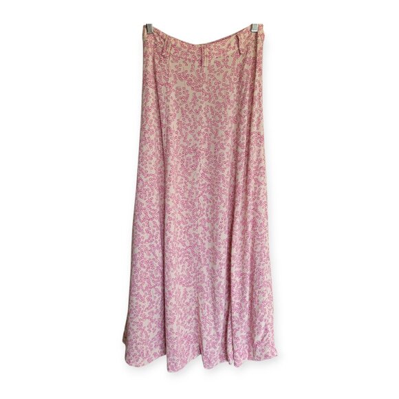 Ganni Boho Romantic Gorgeous 100% Viscose Floral Crepe Midi Skirt size 4 EUC - Picture 8 of 16